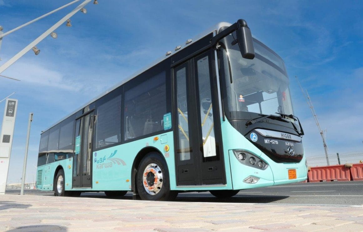 Autobuses eléctricos de transporte para el Mundial de Catar